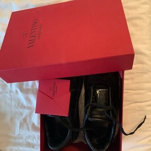 Valentino Garavani Lace-Up Leather Sneakers